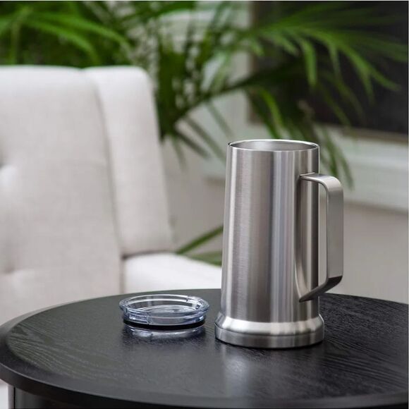 XPAC 22 Ounce Beer Stein with Lid and Handle Stainless Steel - Picture 6 of 10